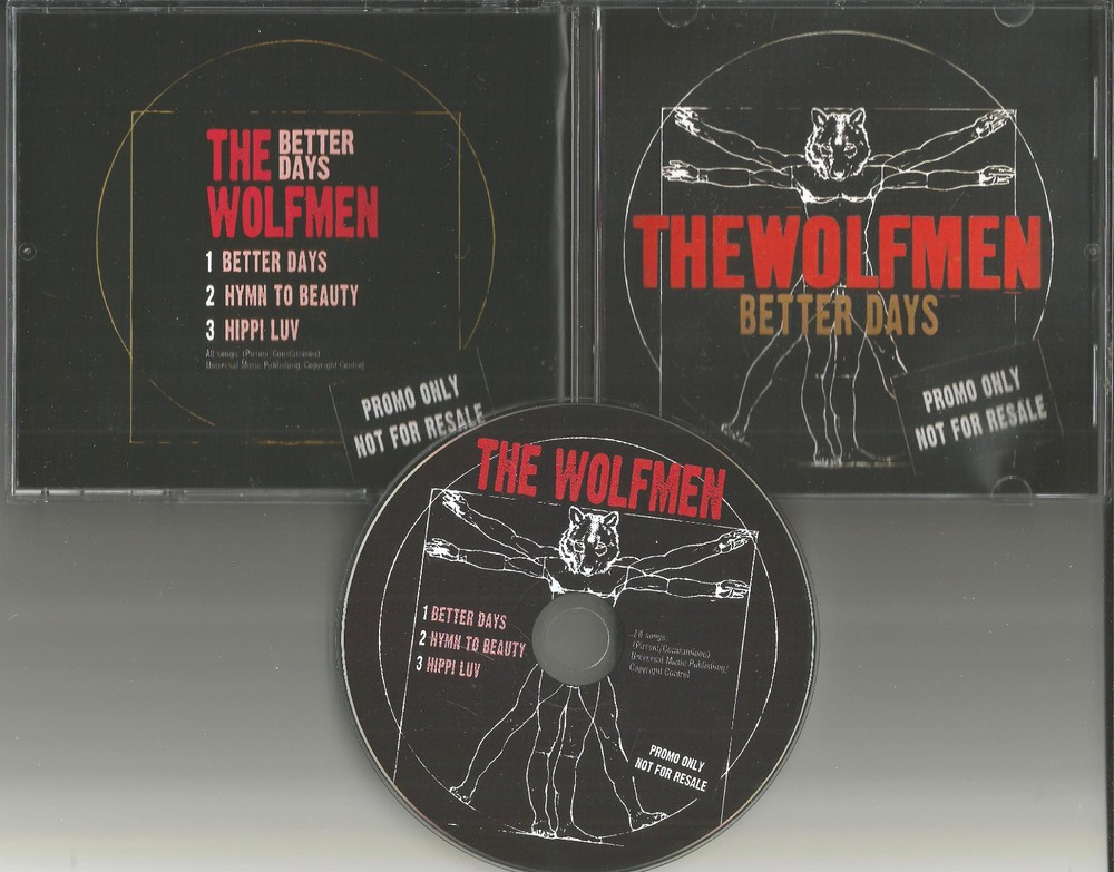 THE WOLFMEN Better Days 2 UNRELEASED PROMO CD Single Siouxsie and the Banshees