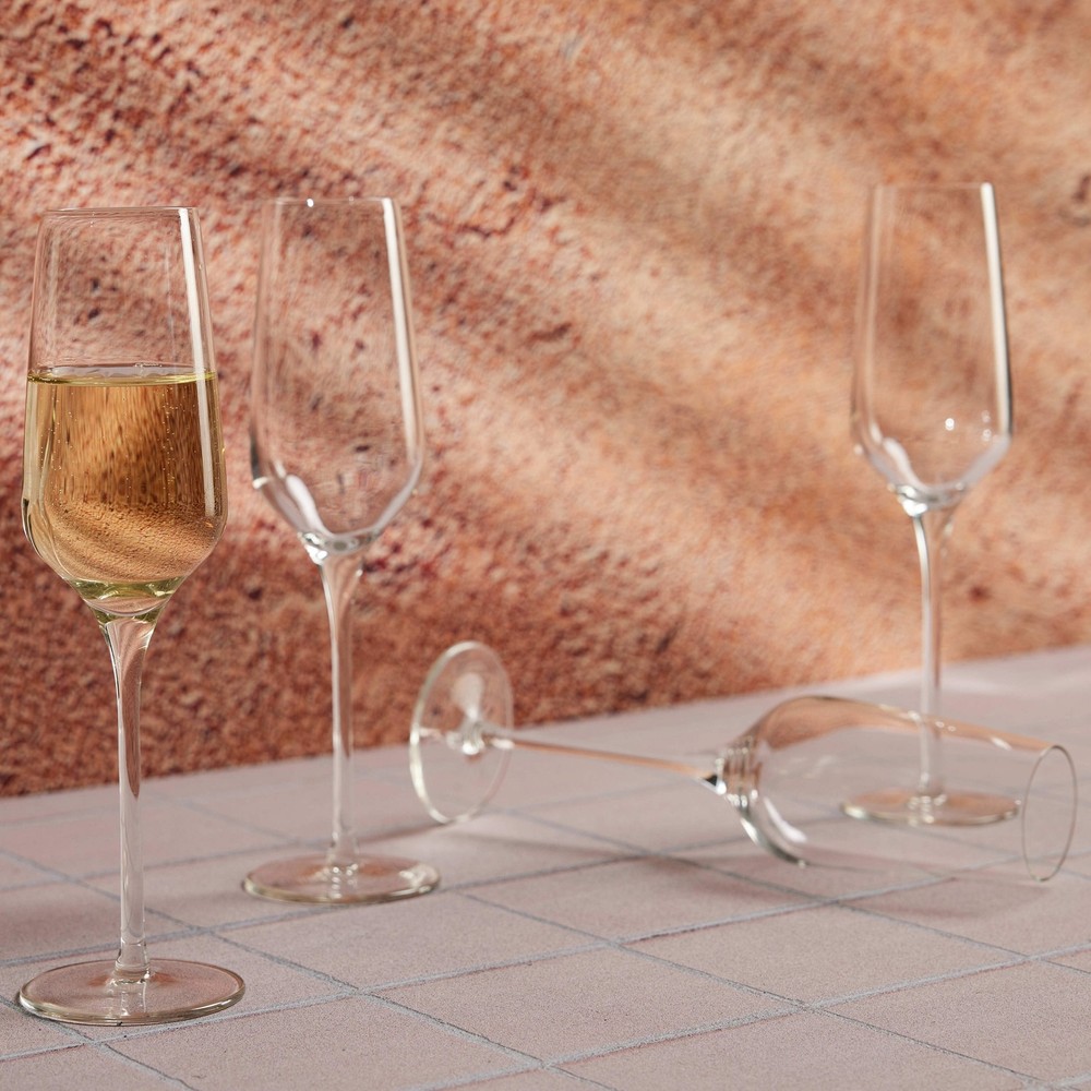 Libbey Greenwich 4-Piece Clear Champagne Flute Set