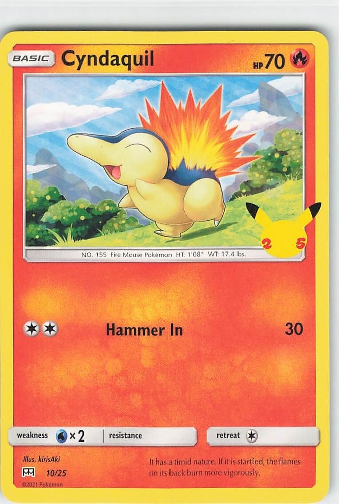 Cyndaquil - 10/25 - McDonald's 25th Anniversary - Pokemon Card TCG - NM/LP