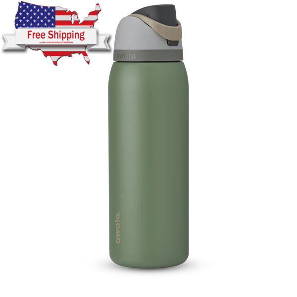 Owala 40oz FreeSip Insulated Stainless Steel Water Bottle in Green House