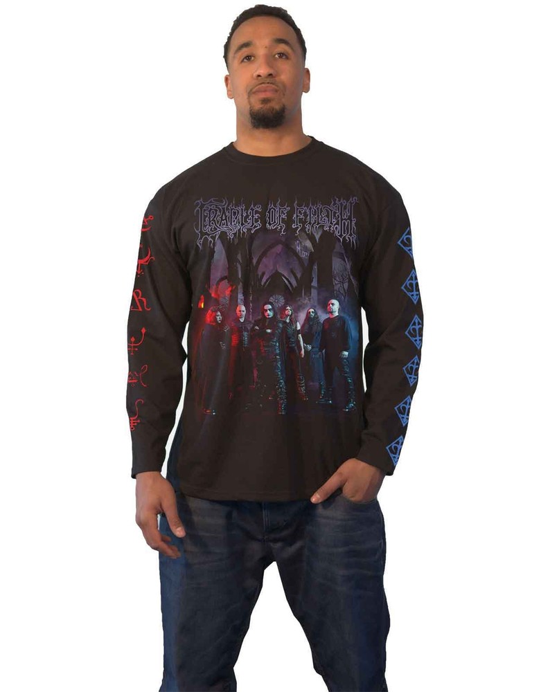 Cradle Of Filth Official Band Logo Mens Black Long Sleeve T-Shirt