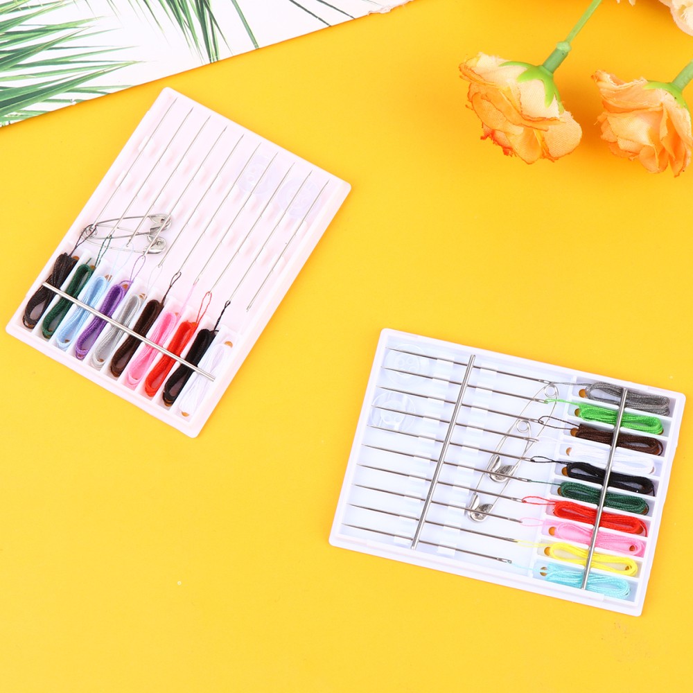 4-Piece Multifunctional Sewing Kit with Needles Threader and Stitch Tools