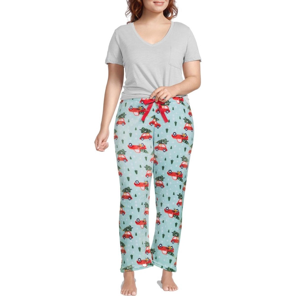 NYC Underground Womens Blue Comfy Sleepwear Pajama Bottoms Plus 3X  1788