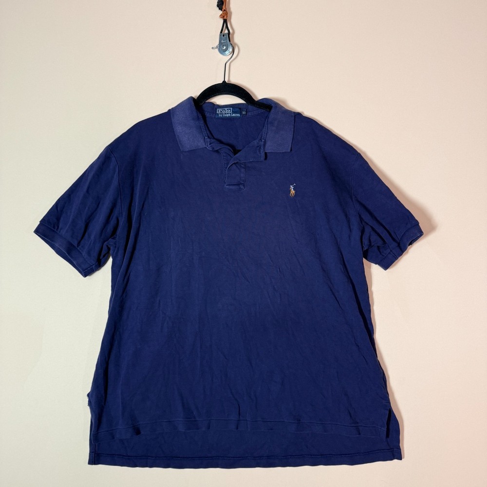 Vintage Polo Ralph Lauren Golf Shirt Navy Blue Men's Size XL VTG