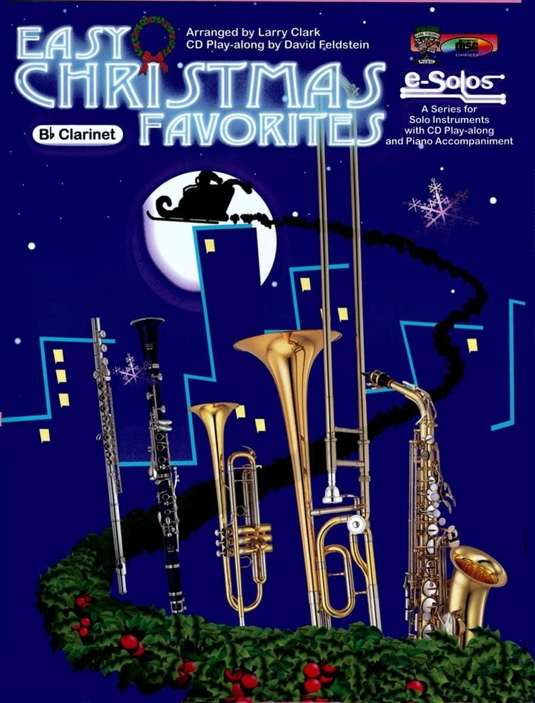 CARL FISCHER EASY CHRISTMAS FAVORITES E-SOLOS CLARINET MUSIC BOOK/CD NEW ON SALE-image