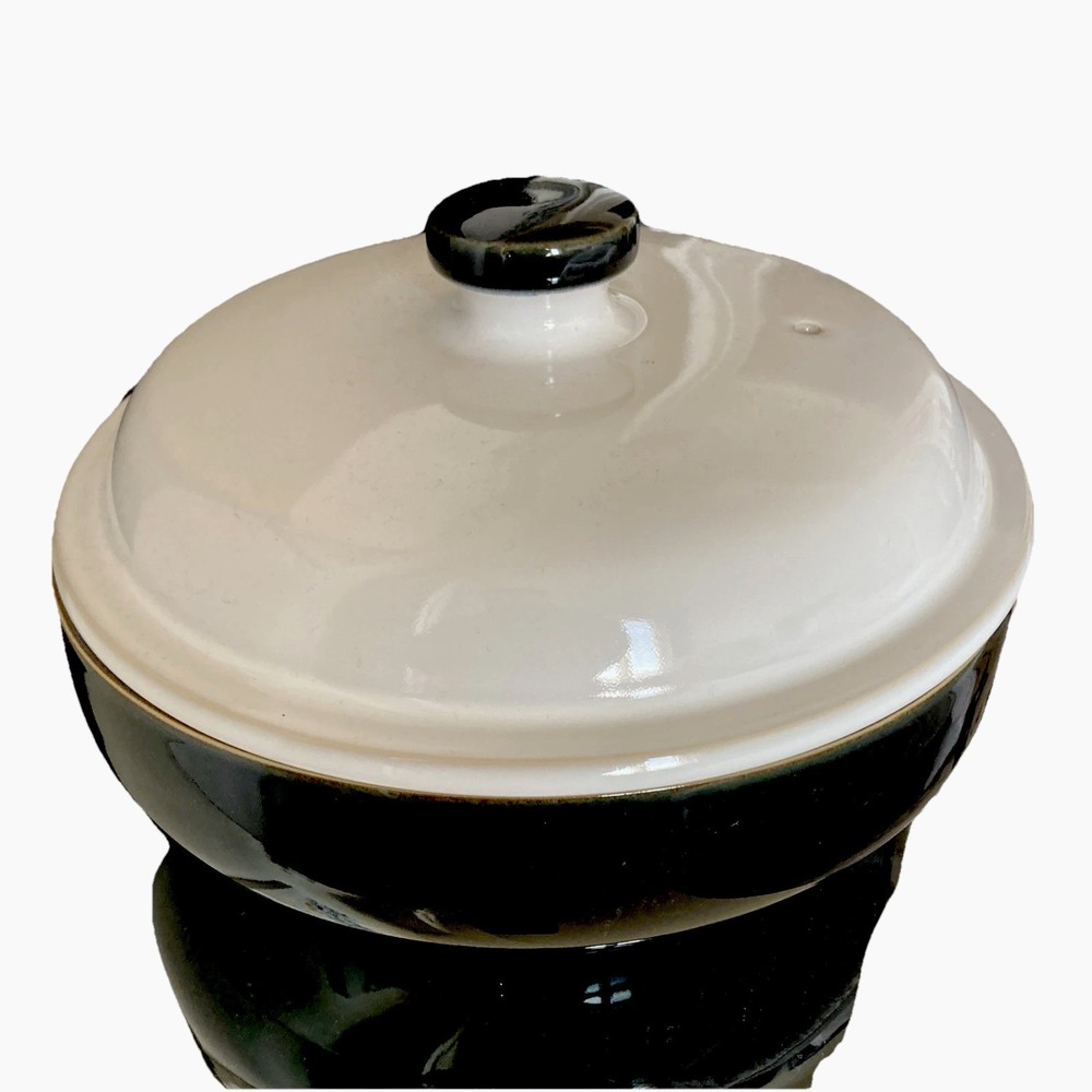 Denby Stoneware 9.5-Inch Serving Bowl Set with Interchangeable Lid