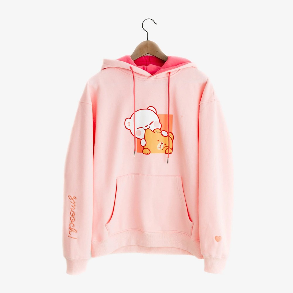 Milk Mocha Bear: Pink Smooch Hoodies - XXL