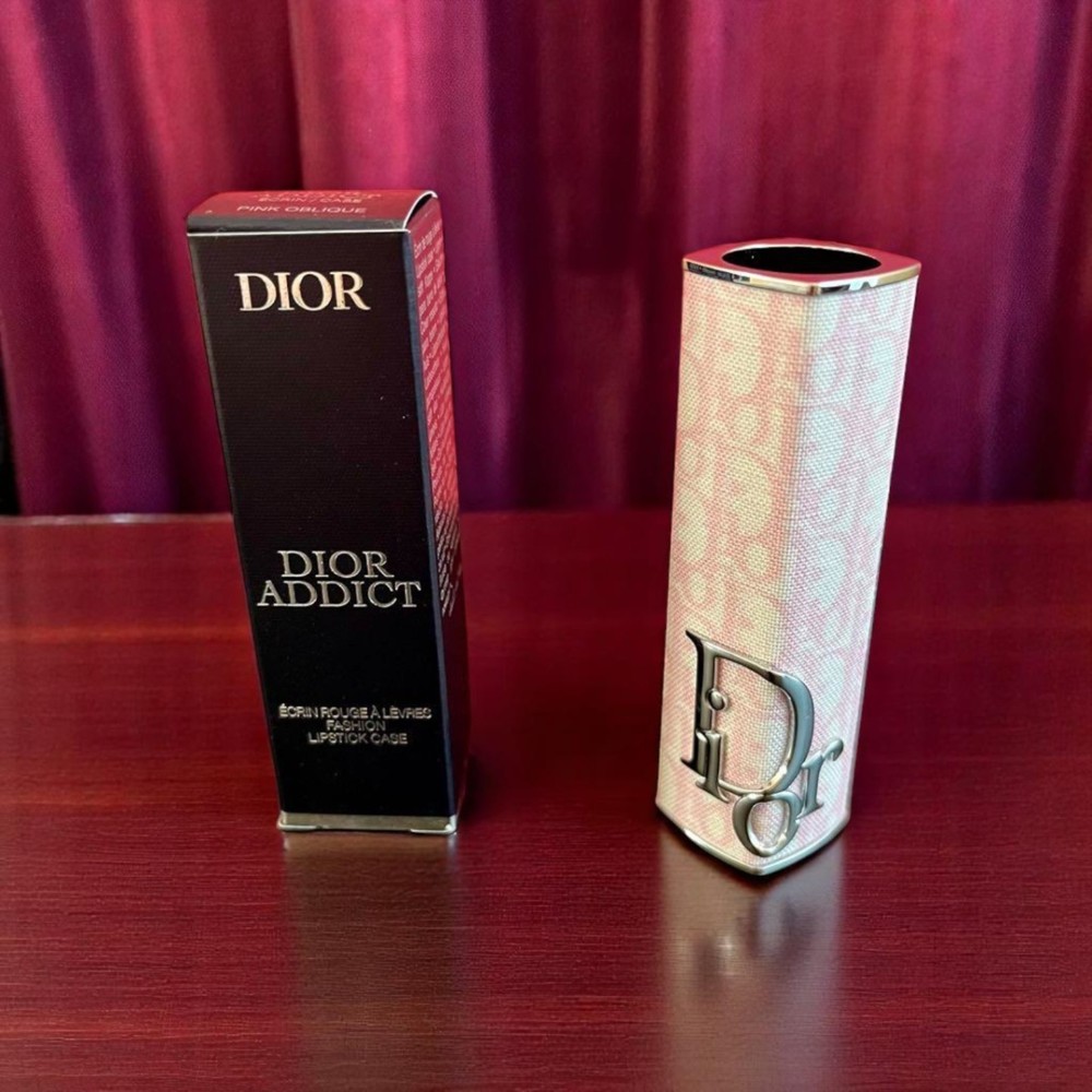 Christian Dior Addict Lipstick Case Pink Oblique Limited Gift Bag Included