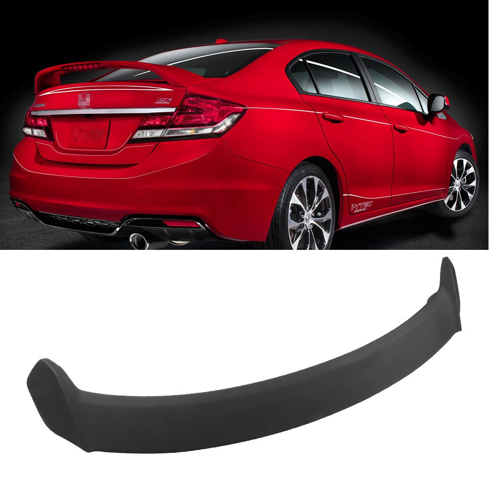 2013-2015 Honda Civic SI Sedan High Kick ABS Black Rear Spoiler Wing