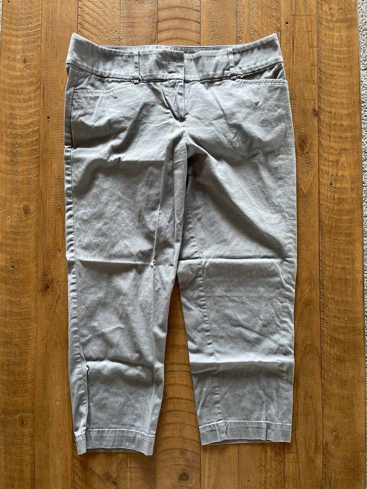 Ann Taylor Loft Women’s Pants Original Crop Capri Slate Blue Sz 10