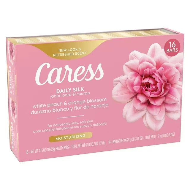 Caress Silkening Daily Silk Beauty Bar (3.75 oz., 16 count) Soft and Silky