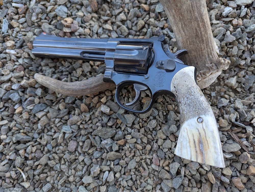 Smith and Wesson K and L Frame Grips Square Butt S&W Elk Antler Made in USA