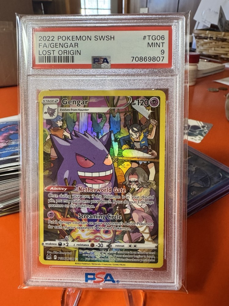 2022 Pokemon Sword Shield Lost Origin Gengar TG06 Full Art PSA 9 Gem Mint