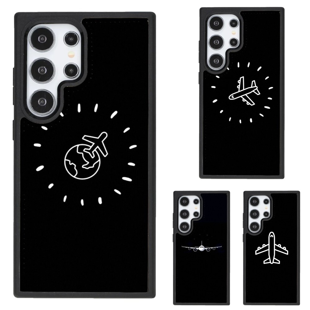 black white air plane Lightweight Cover For Samsung S25 S24 S23 FE Ultra a15 a16