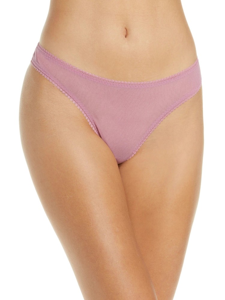 ON GOSSAMER Intimates Pink Mesh G String Sheer Thong Underwear S