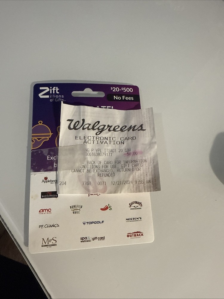 Zift Gift Card $20 to $500 No Fees Instant Digital Delivery-image