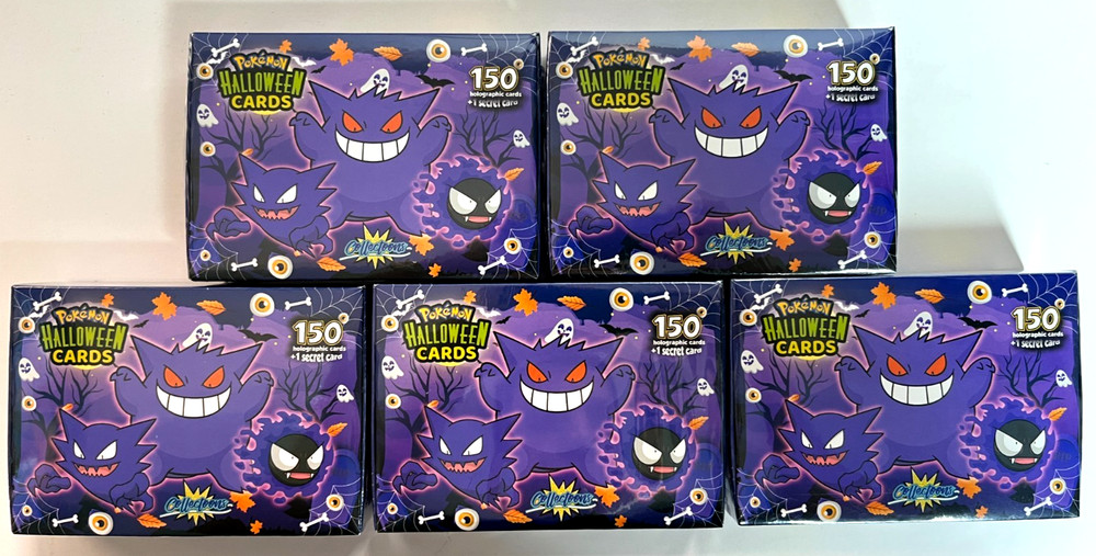 5 BOXES - 2025 BOX POKEMON HALLOWEEN Collectoons Cards Peru Gengar Mimikyu