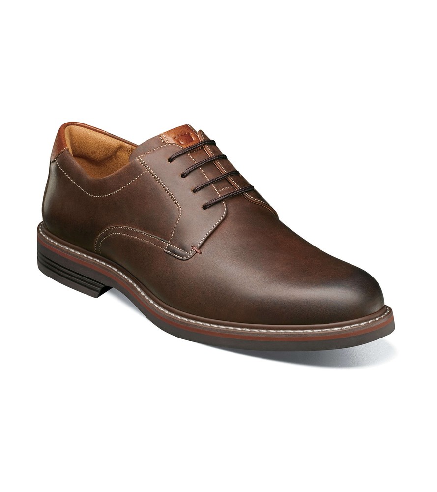 Florsheim Men's Norwalk Plain Toe Ox 13369-215 Brown Ch