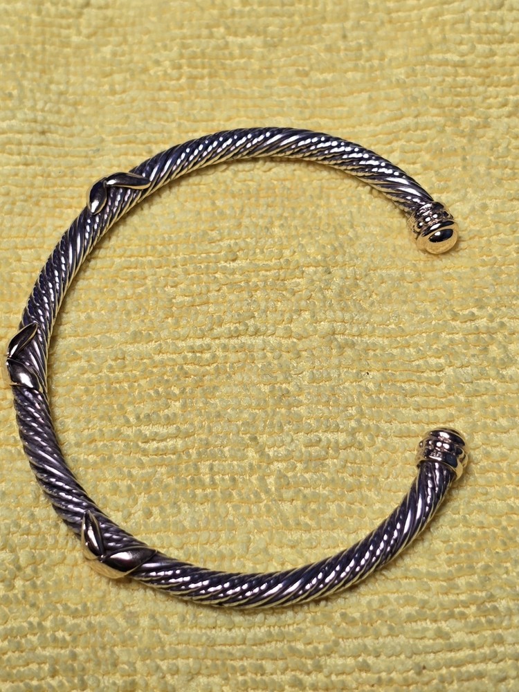 14k Yellow Gold 925 Sterling Silver  Teiple 