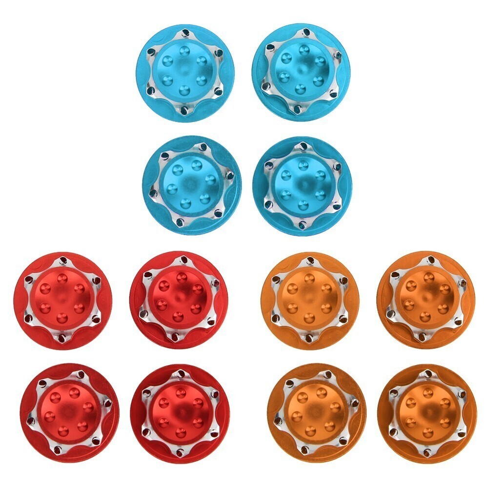 4Pcs 17mm Aluminum Alloy Dust-Proof Hub Nuts for 1/8 RC Cars