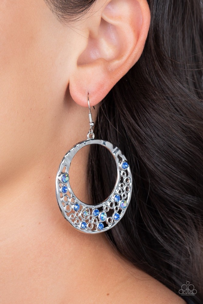 New Paparazzi Jewelry-Enchanted Effervescence Earring-Blue