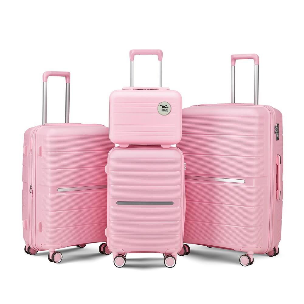 Luggage Sets 4 Piece(14/20/24/28) PP Lightweight & Durable Expandable Suitcase