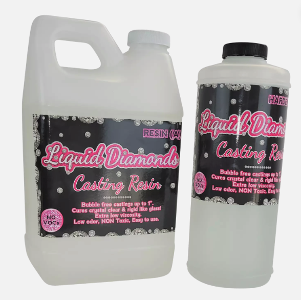 Liquid Diamonds Epoxy Resin for casting - 96 oz Kit - Pen Blanks - Jewelry