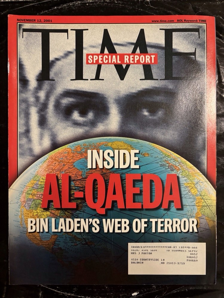 Time Magazine Special Report November 12, 2001 Al-Qaeda Bin Laden Web of Terror