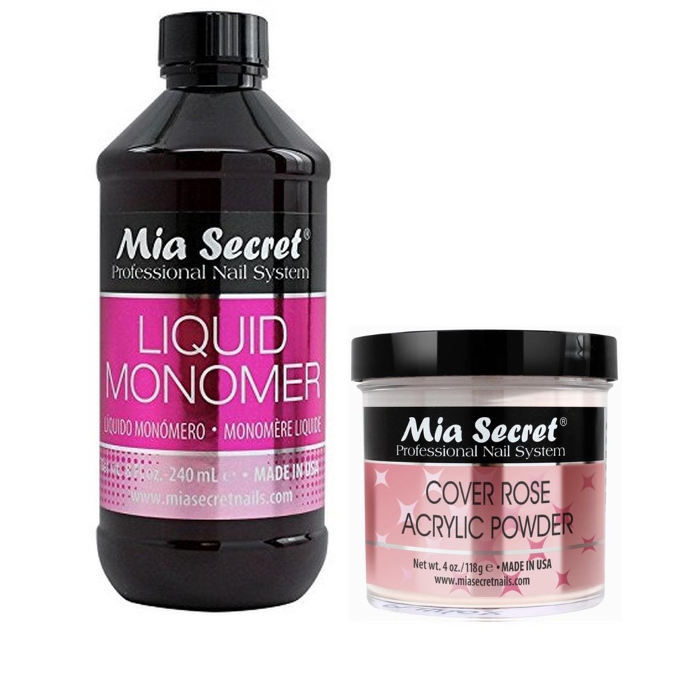 COVER ROSE ACRYLIC 4 OZ POWDER BY MIA SECRET & 8 OZ MONOMER SET - MADE IN USA
