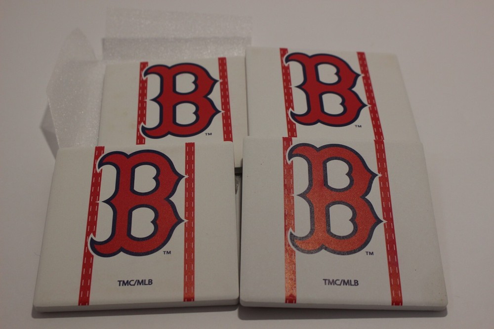 4 Piece Set of Boston Red Sox Coasters New MLB