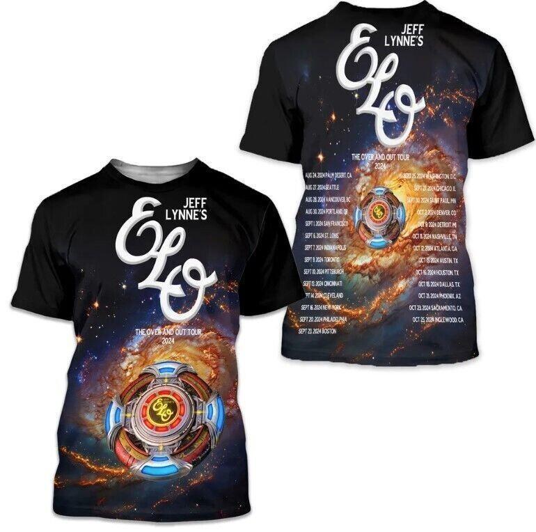 Jeff Lynnes ELO Over and Out Tour 3D T-shirt New New Tshirt Graphic HOT HOT HOT
