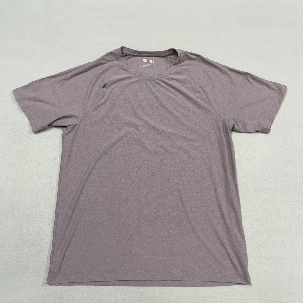 Rhone Shirt Mens Large Purple Short Sleeve Athletic Training Tee Performance