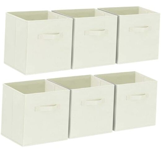 11-Inch Collapsible Storage Cubes with Dual Handles for Easy Organization