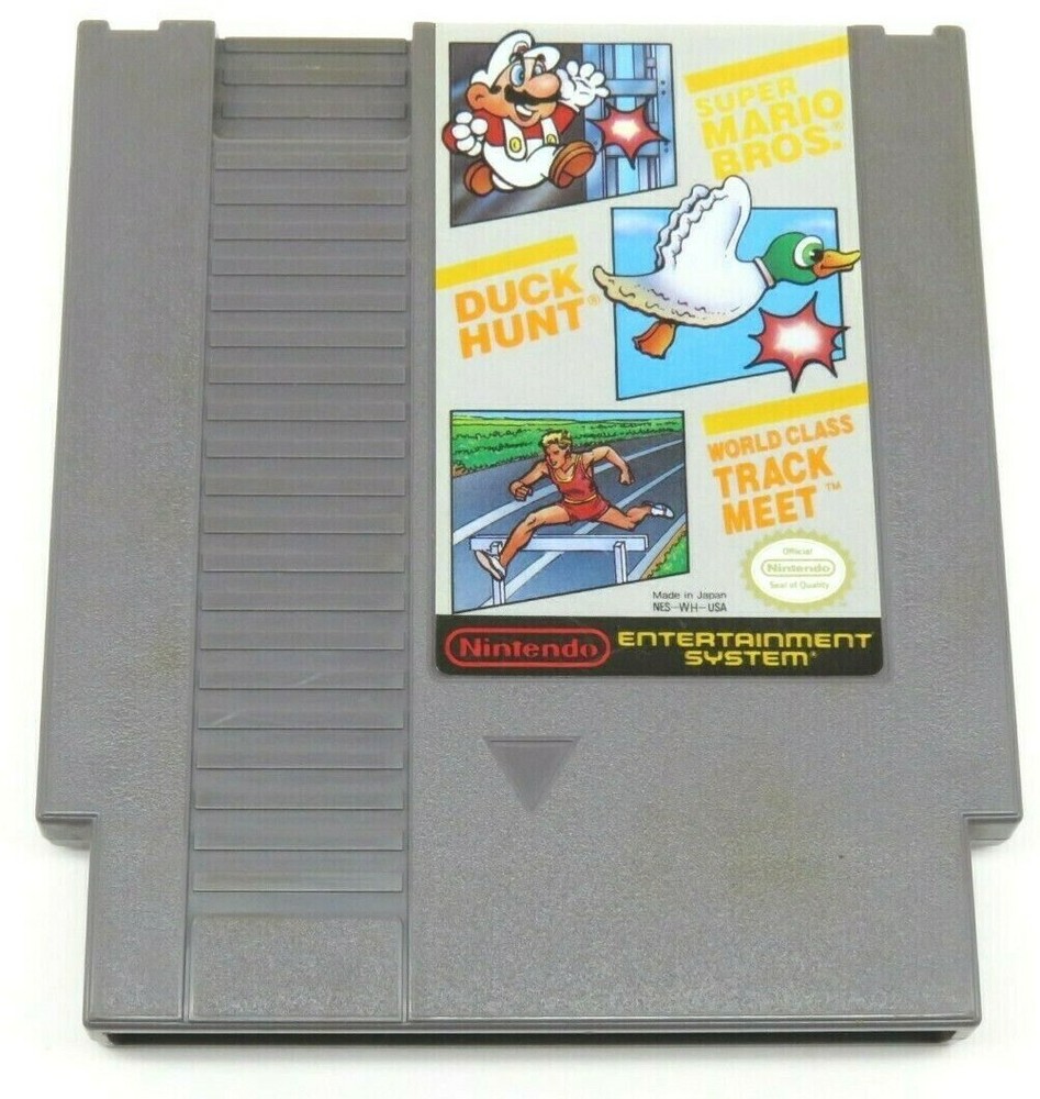 Super Mario Bros Duck Hunt Track Meet NES 1990 Nintendo Cartridge Only