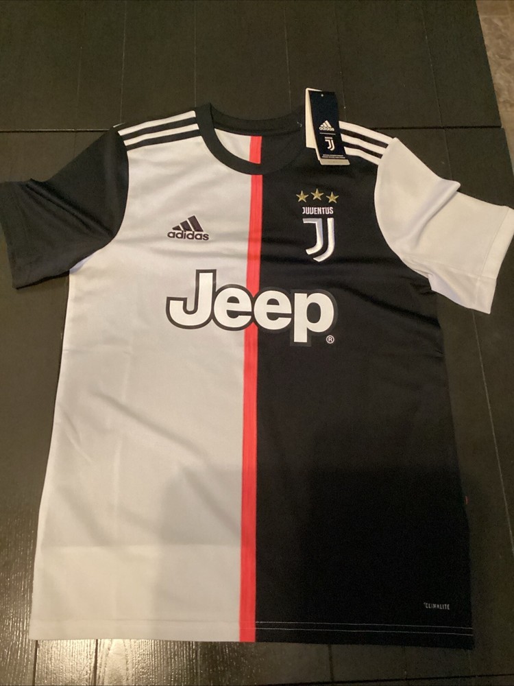 Youth adidas Cristiano Ronaldo Black Juventus Home Replica Soccer Jersey