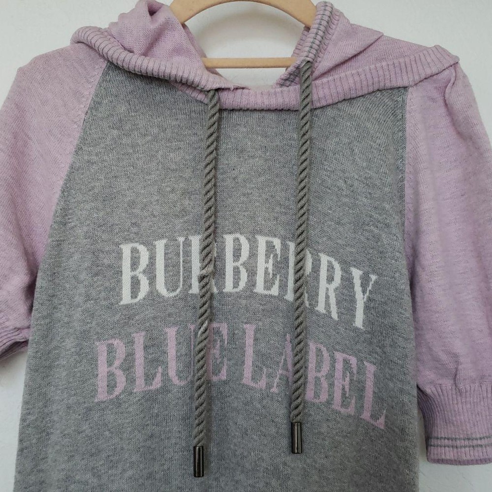 Burberry Blue Label Knit Hooded Dress Fashion from Japan