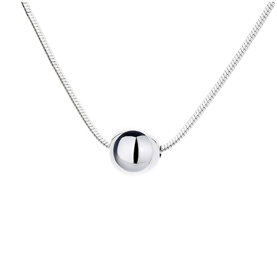925 Silver Ladies Snakebone Chain Choker Pendant Necklace Gift Box