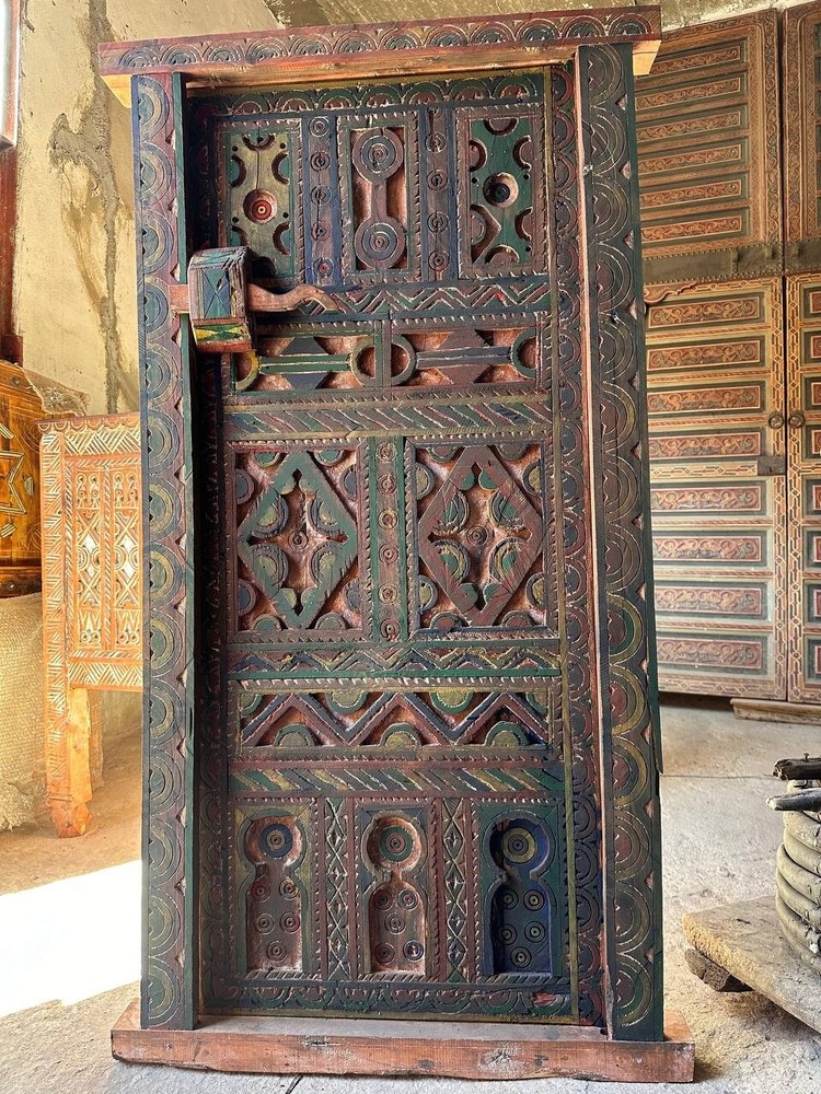 Personalized Moroccan Door carved furniture Bohemian Decor