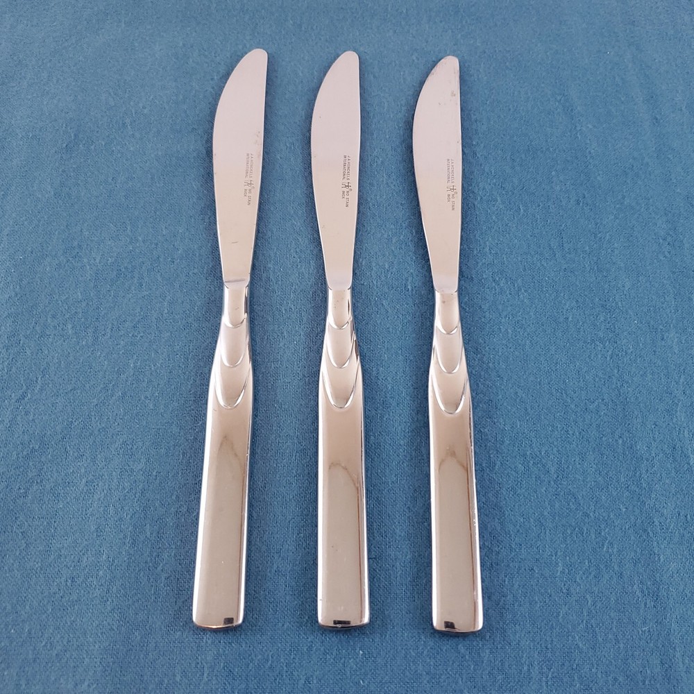 (3) Dinner Knives Solid JA Henckels Zwilling RAPTURE Stainless China