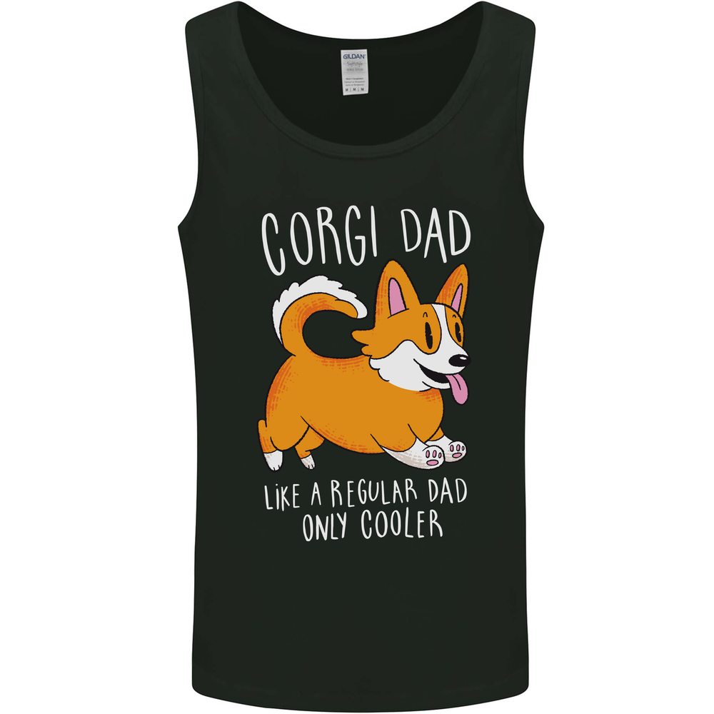 Corgi Dad Funny Fathers Day Dog Mens Vest Tank Top