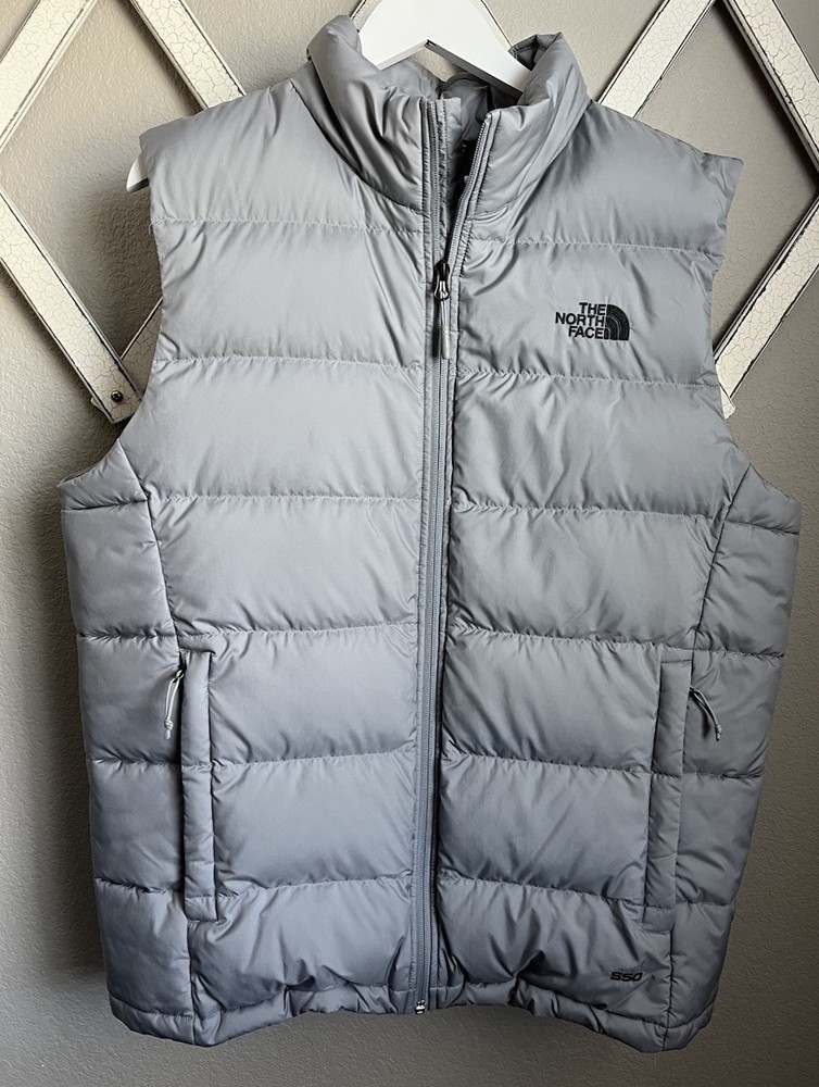 The North Face Alpz Men's L 550-Fill Down Puffer Vest Full Zip - Gray