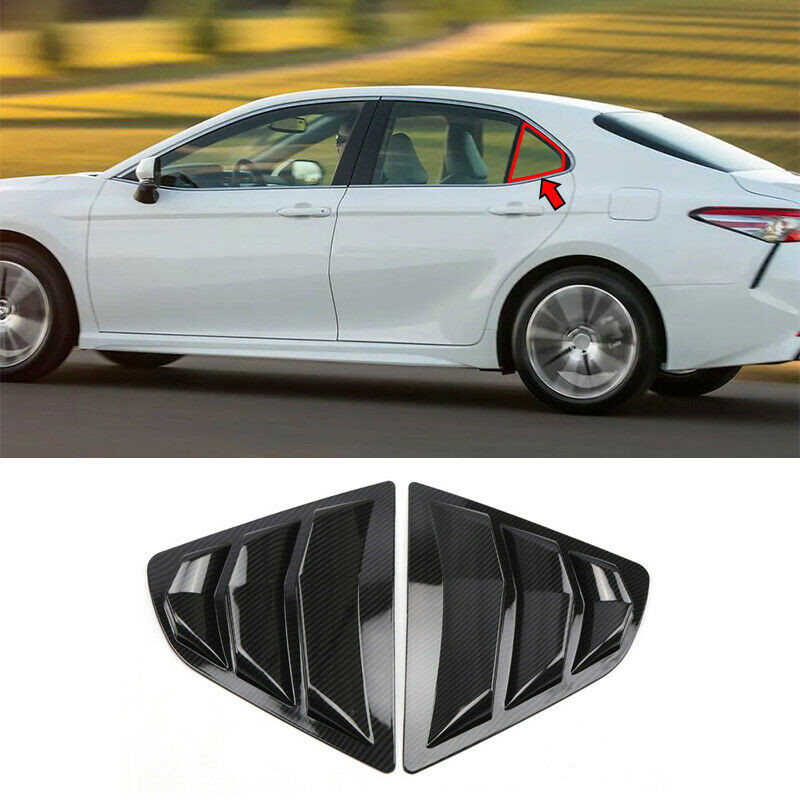 2018-2023 Toyota Camry Carbon ABS Rear Side Window Louver Cover Trim  