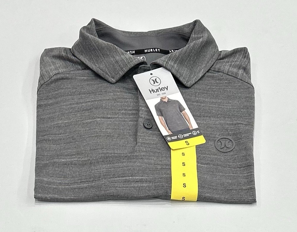 Hurley Men's Performance Stretch Moisture Wicking Shirt, Gray, Size S
