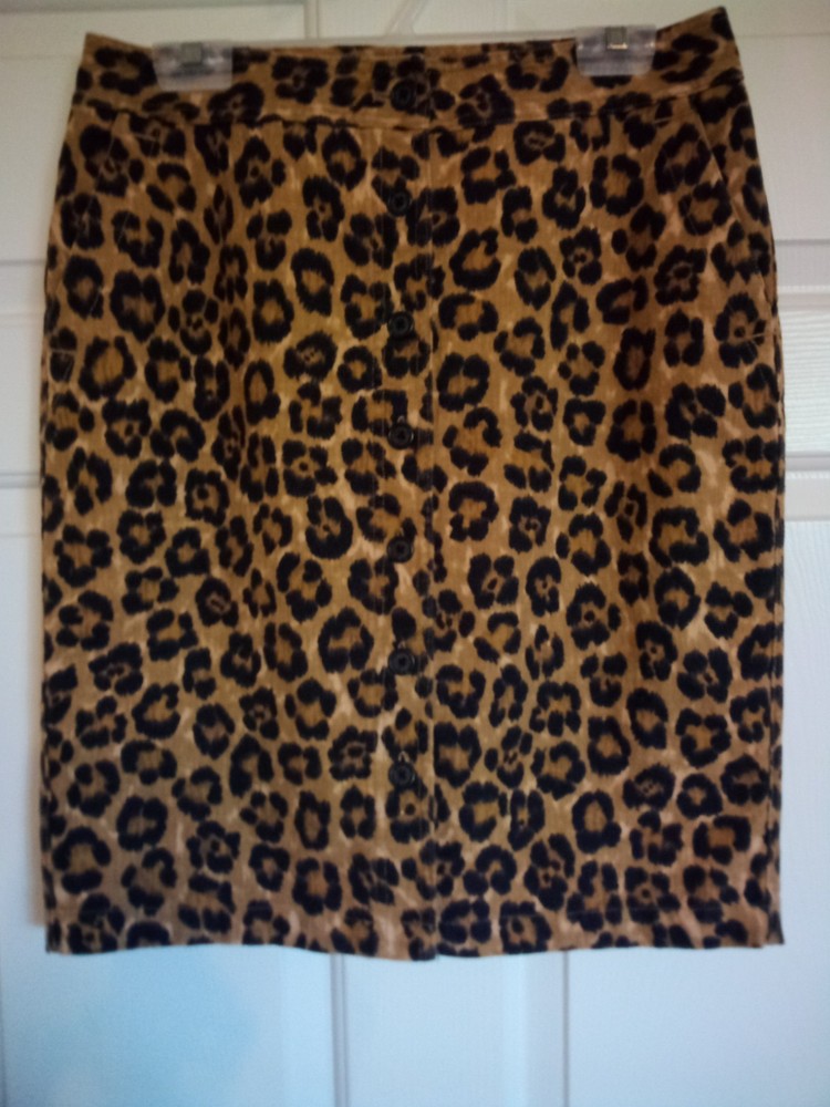 Lauren Ralph Lauren Size 10 Leopard Print Skirt