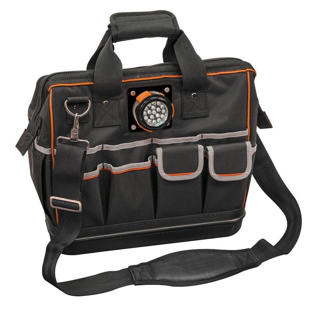 Tradesman Pro 15-Inch Lighted Tool Bag with 31 Pockets