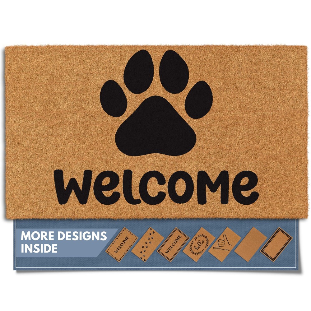 Durable Natural Coco Coir Non-Slip Large Doormat for Front Door Use