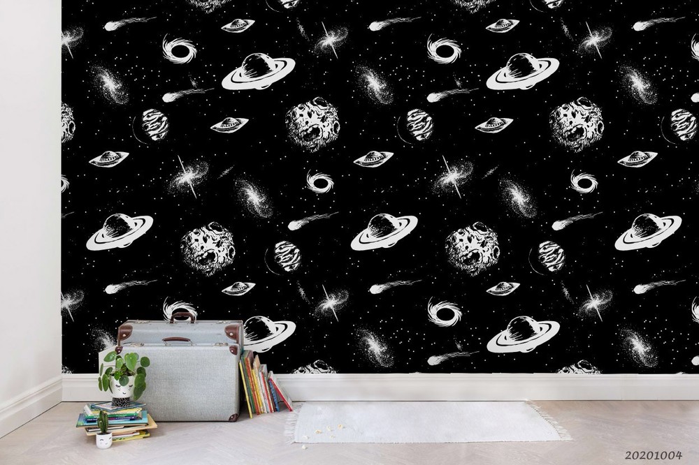 3D Space Planet Galaxy Pattern Wall Murals Wallpaper Murals Wall Sticker