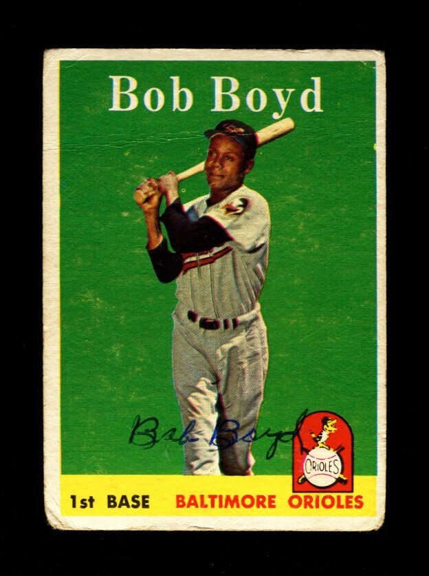 1958 TOPPS BOB BOYD #279 ORIOLES SIGNED AUTOGRAPH