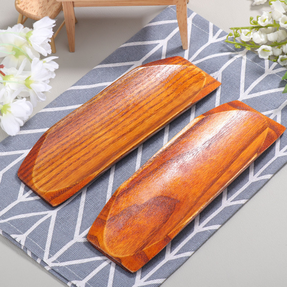 2PCS Wood Shusi Plate Wood Fruit Tray Wood Sushi Tray Japanese Sushi Plate