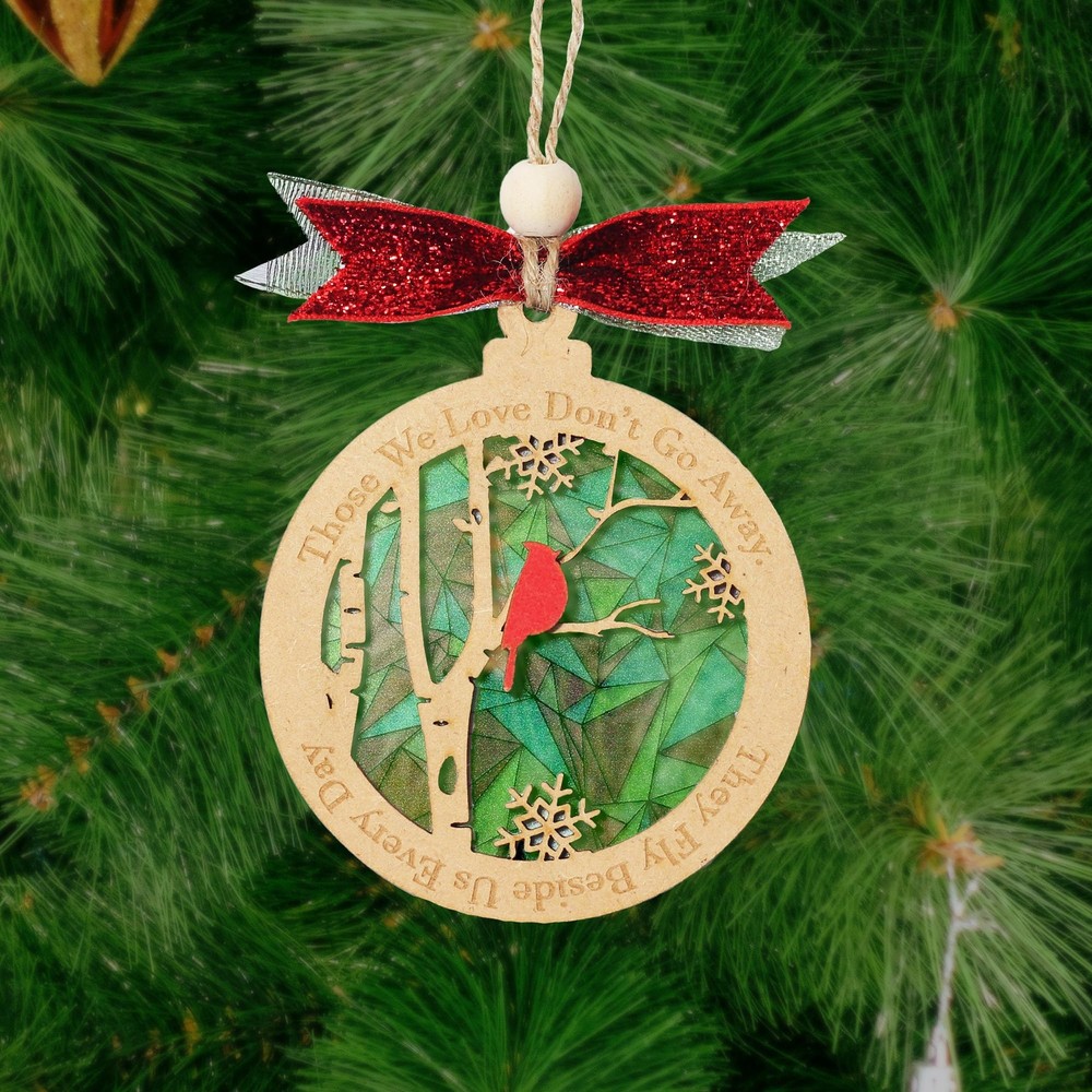 Memorial Cardinal Suncatcher Christmas Ornaments, Sympathy Gifts for Loss of ...